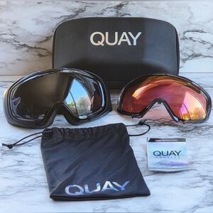 Quay Snow Goggles Set w/ Polarized Lenses & Case